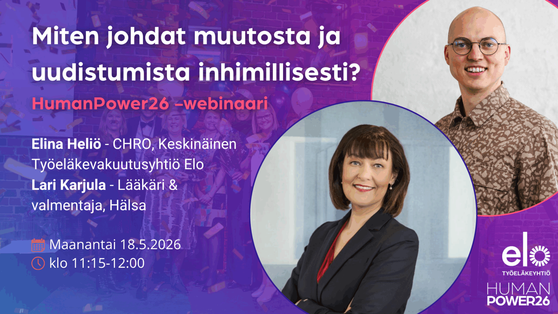 HumanPower Webinaari Hälsa Lari Karjula Elina Heliö