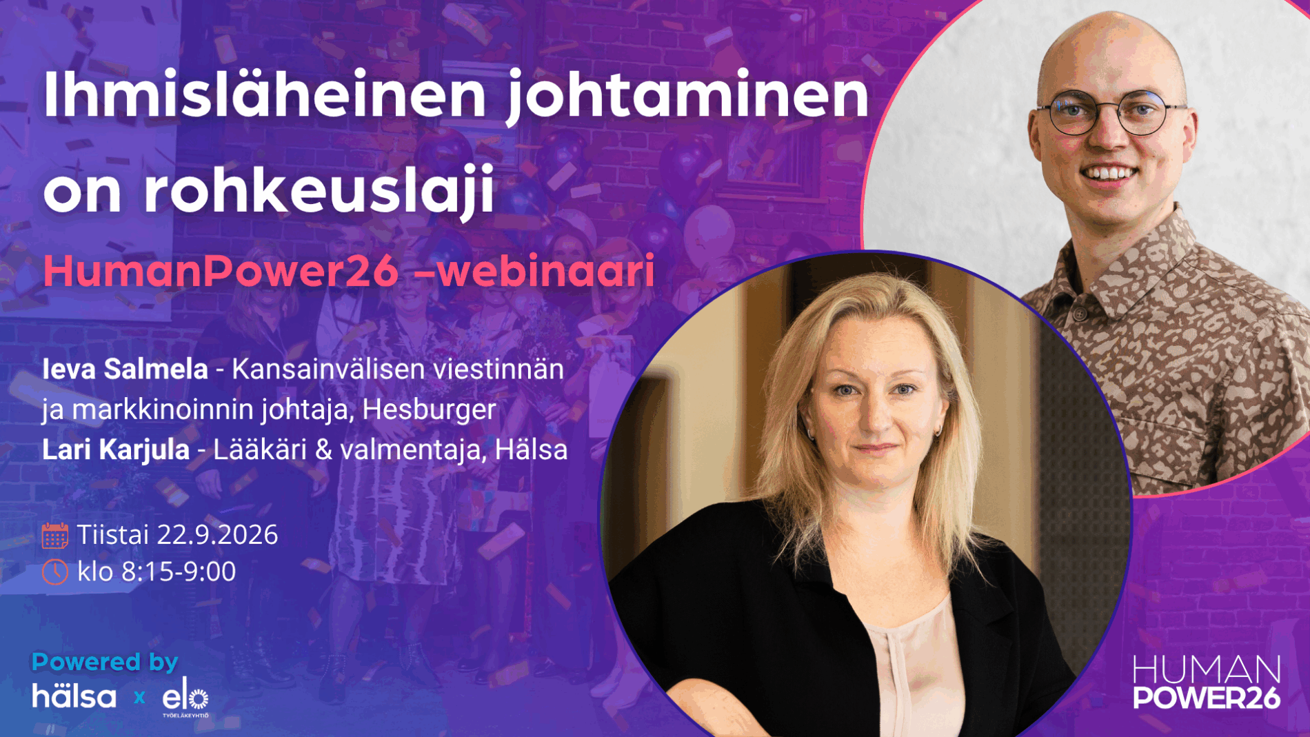 HumanPower26 webinaari, ihsmiläheinen johtaminen, Ieva Salmela