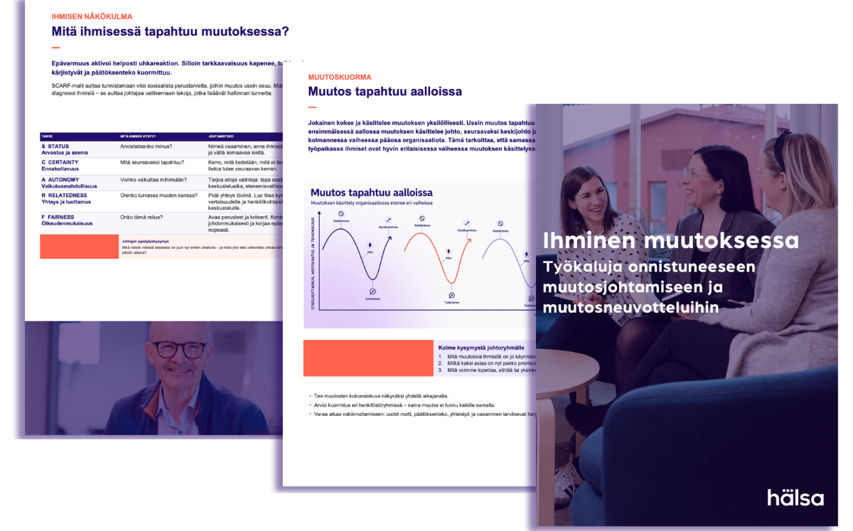 Hälsa Muutoskumppani, Ihminen muutoksessa
